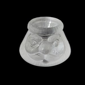 Nybro Crystal Santa Claus Candle Holder
